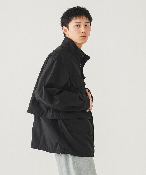 BEAMS ブルゾン アウター バックサテン レイヤード M-65 メンズ