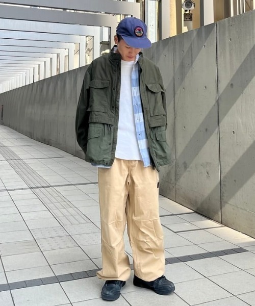 新品 BEAMS 25SS バックサテン レイヤード M-65 ブルゾン L BEAMS（ビームス）バックサテン レイヤード M-65 ブルゾン