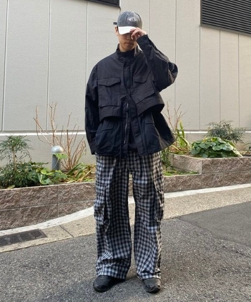 BEAMS ブルゾン アウター バックサテン レイヤード M-65 メンズ