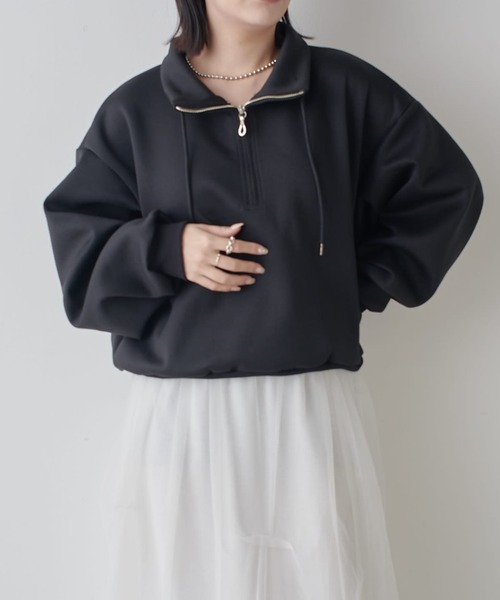 tシャツ リラックスライトウェイトハーフZIP レディース