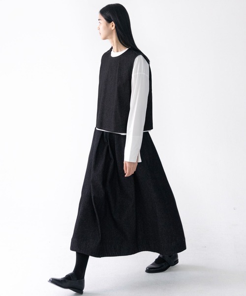 B shop デニムスカート Bshop デニムスカート eunoia | デニム タックスカート WOMEN