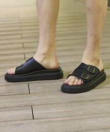 厚底ソール★ダブルストラップサンダル/追跡有 FREAK'S STORE サンダル 限定展開 ダブルモンクストラップ
