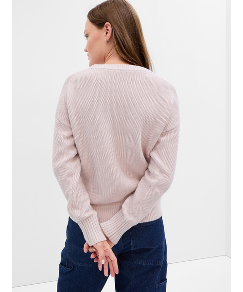 クリスピーコットンニット GAP 「GAP」 長袖ニット XX-SMALL ブラック レディース