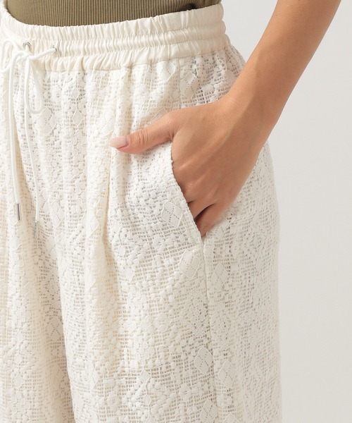 BAYFLOW パンツ 「トレンドライク」レースワイドパンツ