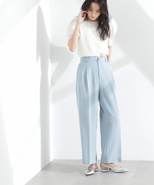 スラックス レディース UNIWEAR ユニウェア BSL-143 日本製生地使用 セール】イージー側章スラックス（スラックス）｜NANO universe