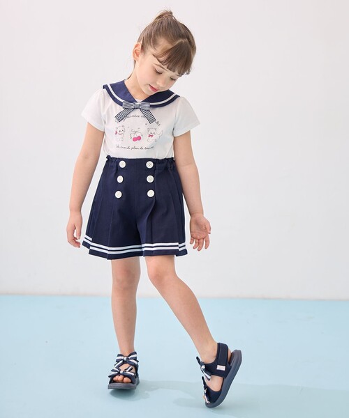 any FAM tシャツ セーラーカラー Tシャツ キッズ 子供服 女の子