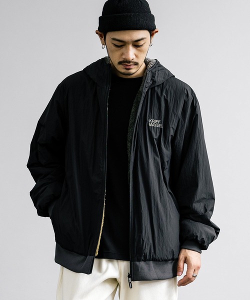 「KRIFF MAYER」 中綿ブルゾン L イエロー メンズ_画像2