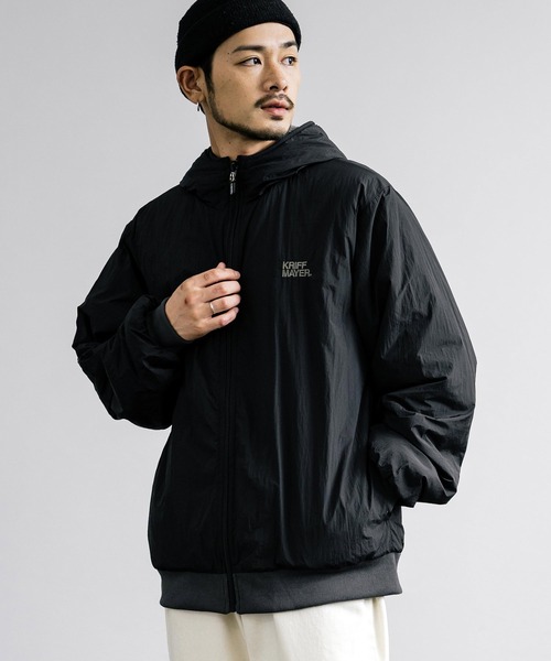 「KRIFF MAYER」 中綿ブルゾン L イエロー メンズ_画像3