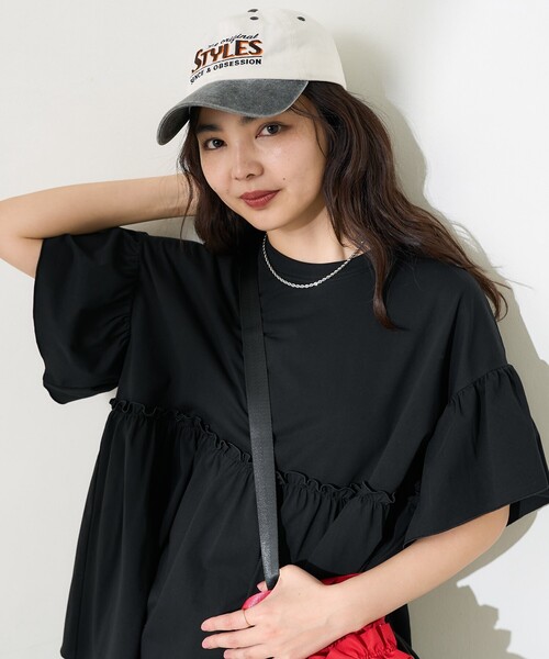 FREAK'S STORE tシャツ multi functional 袖フリルショート
