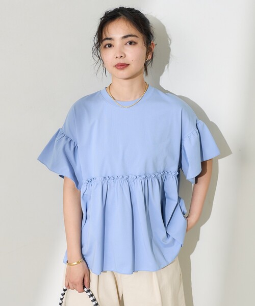 全国総量無料で FREAK'S STORE tシャツ multi functional 袖フリルショート トップス