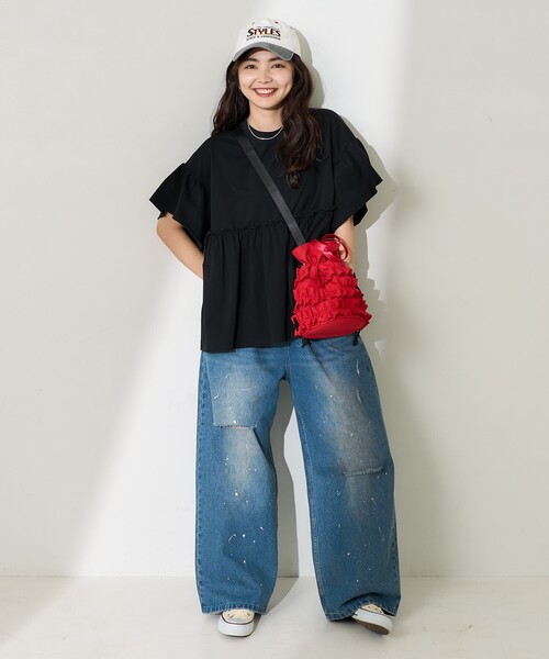 FREAK'S STORE tシャツ multi functional 袖フリルショート