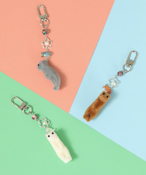 チャーム にゃー つままれ子猫 キーホルダー レディース : ZOZOTOWN