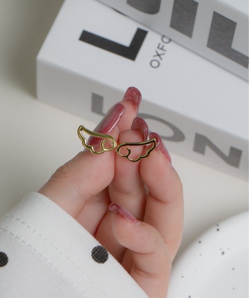 LINFA ピアス エンジェルフェザーピアス レディース : ZOZOTOWN Yahoo