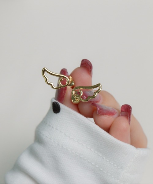 LINFA ピアス エンジェルフェザーピアス レディース : ZOZOTOWN Yahoo