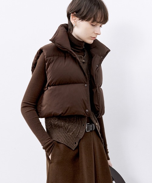   ブラウン ダウンベスト M/M tageechita ベスト M ブラウン レディース : ZOZOTOWN Yahoo!店 - 通販