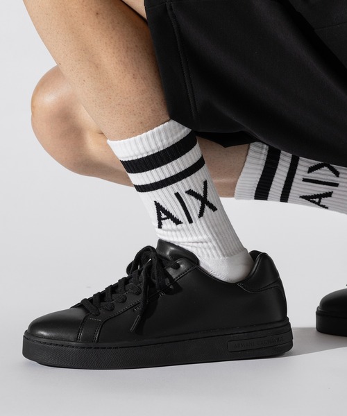 関税込 A/X ARMANI EXCHANGE ロゴ スニーカー レースアップ ARMANI EXCHANGE スニーカー 【A|X アルマーニ エクスチェンジ