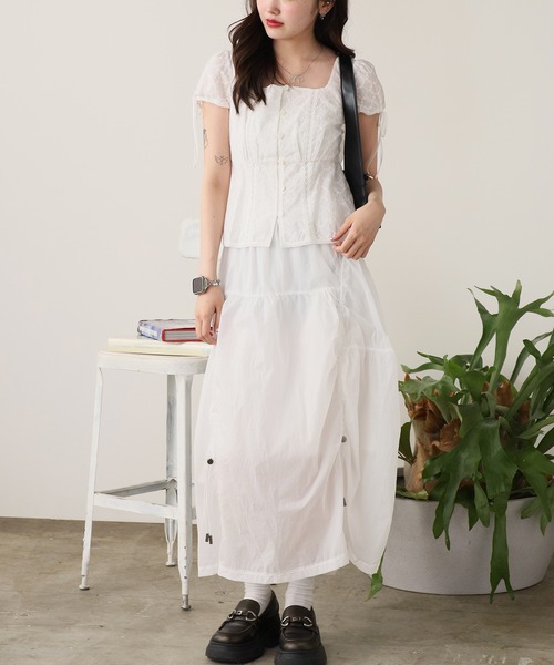 ROOP TOKYO ロング スカート 夏 Nylon parachute skirt / ナイロン