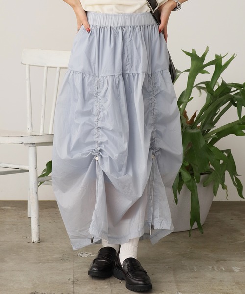 ROOP TOKYO ロング スカート 夏 Nylon parachute skirt / ナイロン