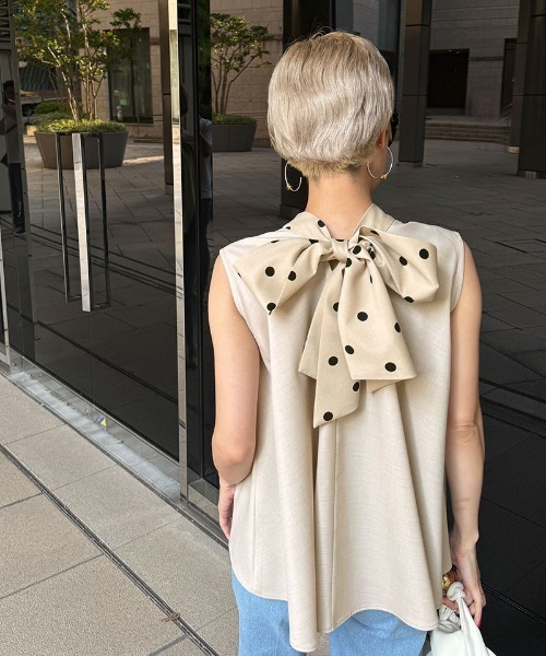 「JENNE」 ノースリーブブラウス MEDIUM ネイビー レディース JENNE」 ノースリーブブラウス LARGE ネイビー レディース