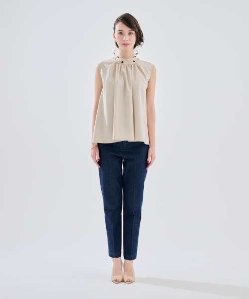 「JENNE」 ノースリーブブラウス LARGE ネイビー レディース JENNE」 ノースリーブブラウス LARGE ネイビー レディース