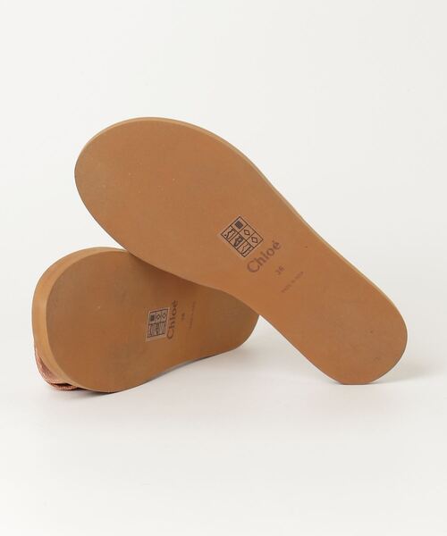 Chloé サンダル 36 Chloe 「Chloe」 フラットサンダル 36 ベージュ レディース