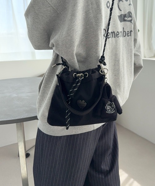 Remember. ショルダーバッグ 「2wayショルダー巾着バッグ」 メンズ
