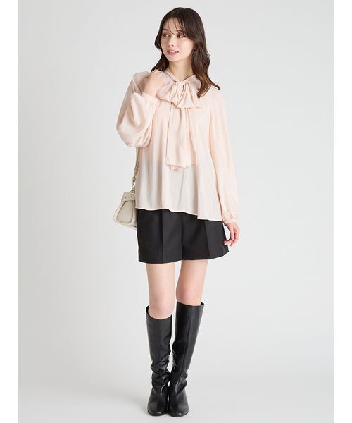 CELFORD（セルフォード） ブラウス シャツ ビッグリボンシアーブラウス