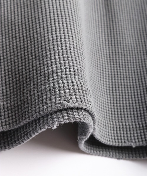 WESTSEA tシャツ ヴィンテージ風 クロス刺繍 ワッフル生地