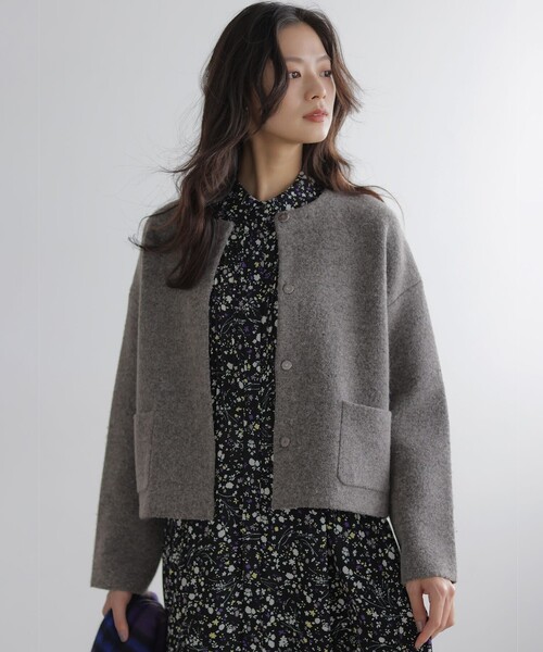 組曲（KUMIKYOKU） ジャケット ノーカラージャケット プレーティング