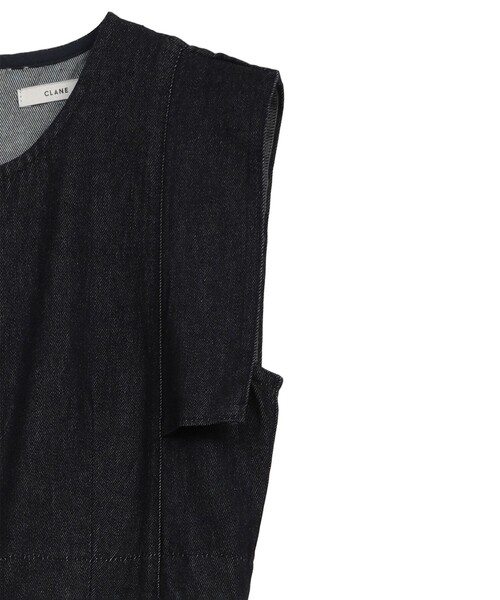 値引き不可クラネ　clane デニムオールインワン　即完売 CLANE - バック オープン デニム オールインワン - BACK OPEN