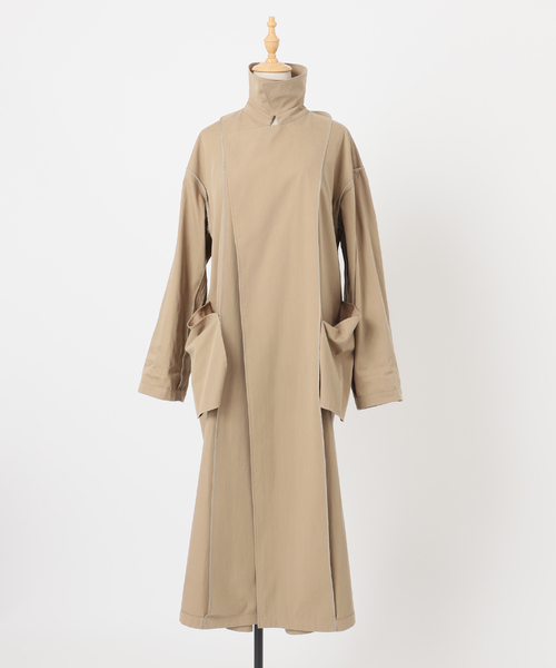 DOUBLE STANDARDCLOTHINGトレンチコート DOUBLE STANDARD CLOTHING トレンチコート ブラック フレアスリーブ