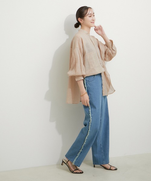 「LE CERCLE par rope'」 長袖ブラウス FREE ブラック レディース_画像3