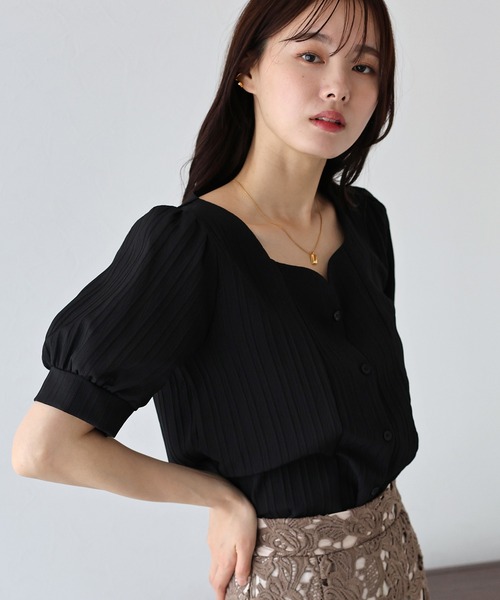 「BLUEEAST」 半袖ブラウス MEDIUM ベージュ レディース_画像7