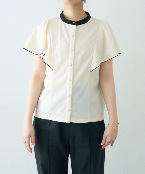 「natural couture」 ノースリーブブラウス FREE チャコールグレー レディース_画像6