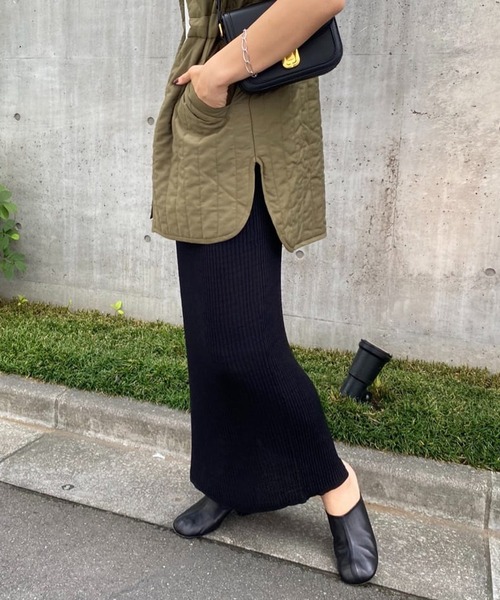 「SHENERY」 ニットスカート FREE ブルー レディース_画像4