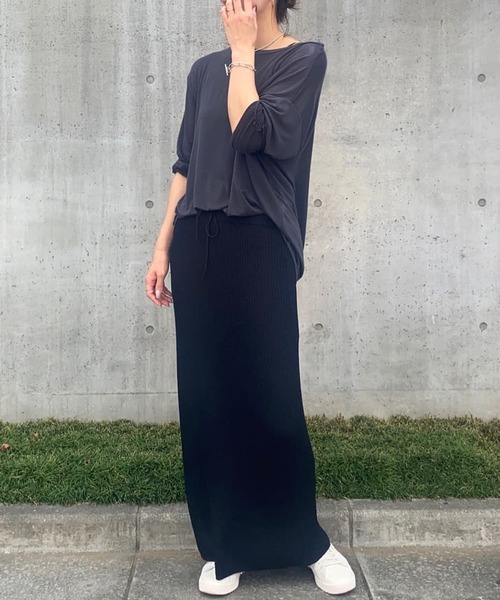 「SHENERY」 ニットスカート FREE ブルー レディース_画像6