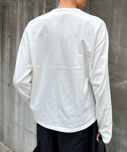 Chikashitsu+（チカシツプラス） ヘンリーネック tシャツ メンズ