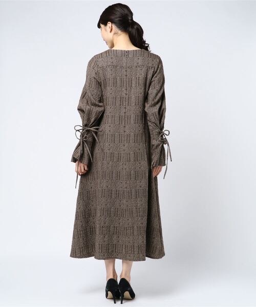「ELIN」 長袖ワンピース 36 ブラウン レディース_画像5