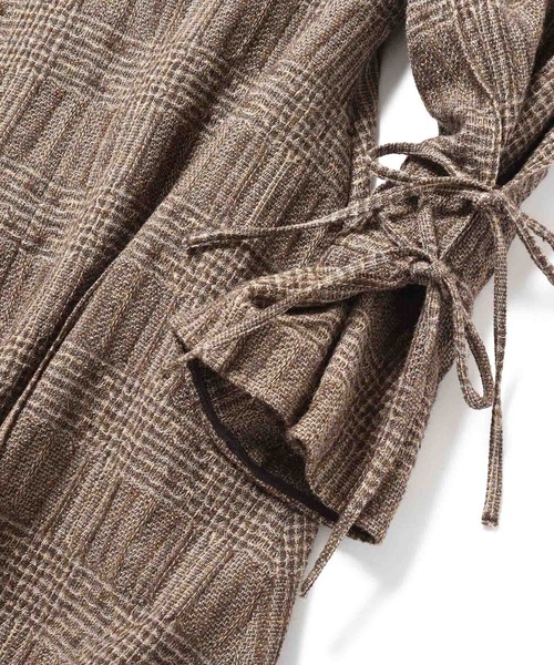 「ELIN」 長袖ワンピース 36 ブラウン レディース_画像9