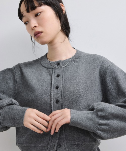 ADAM ET ROPE'（アダムエロペ） カーディガン 「WEB限定」ラメニット