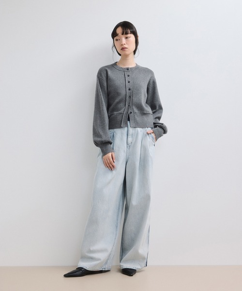 ADAM ET ROPE'（アダムエロペ） カーディガン 「WEB限定」ラメニット