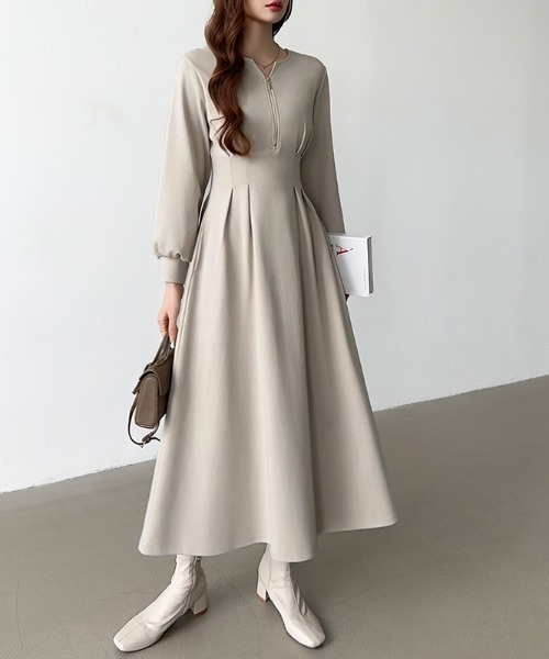 COCOMOMO ワンピース 前後2wayで楽しめる ウエストタックワンピース