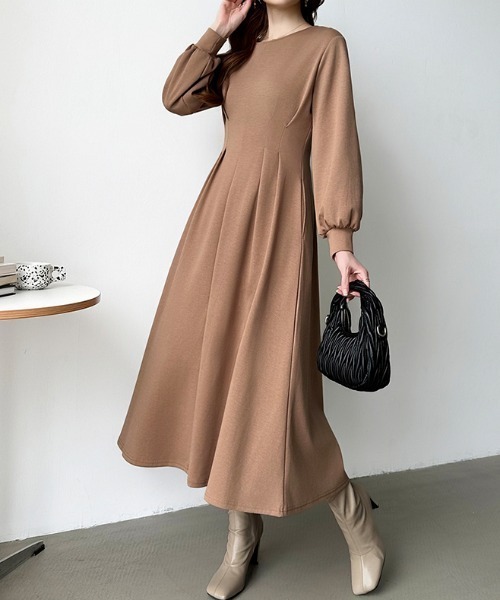 COCOMOMO ワンピース 前後2wayで楽しめる ウエストタックワンピース