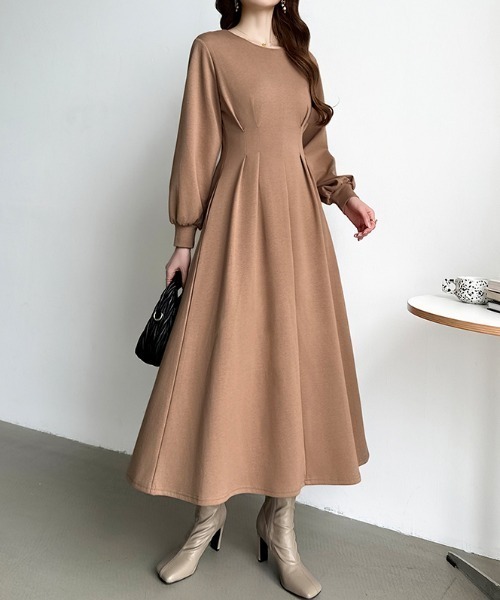 COCOMOMO ワンピース 前後2wayで楽しめる ウエストタックワンピース