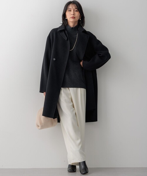 23区（ニジュウサンク） チェスターコート 48 ブラウン レディース