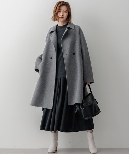 23区（ニジュウサンク） チェスターコート 48 ブラウン レディース