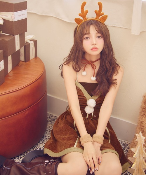 JEWELS ボアセットアップベルトトナカイコスプレ【コスプレ7点セット】 sugar nine コスプレ ボアセットアップベルトトナカイコスプレ