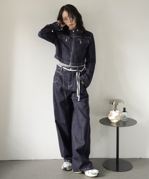 ULYSSES セットアップ 「セットアップ」デニムライダースジャケット