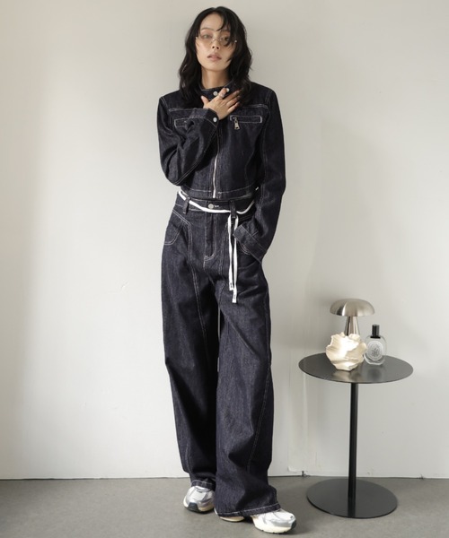 ULYSSES セットアップ 「セットアップ」デニムライダースジャケット