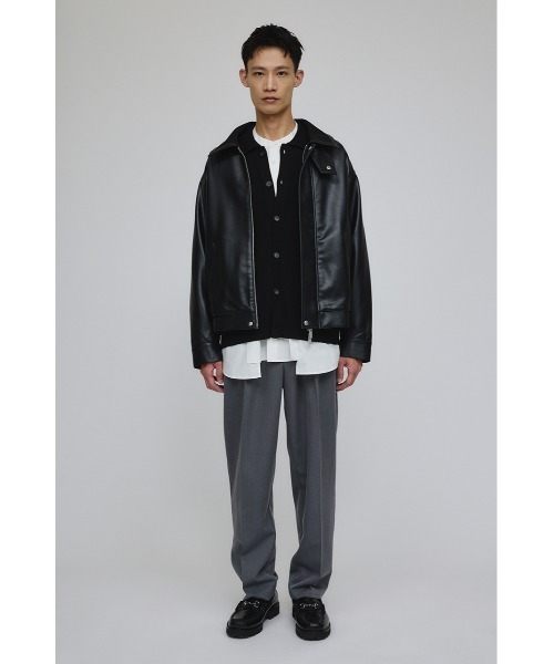 STYLEMIXER（スタイルミキサー） 革ジャン ライダース リブカラー